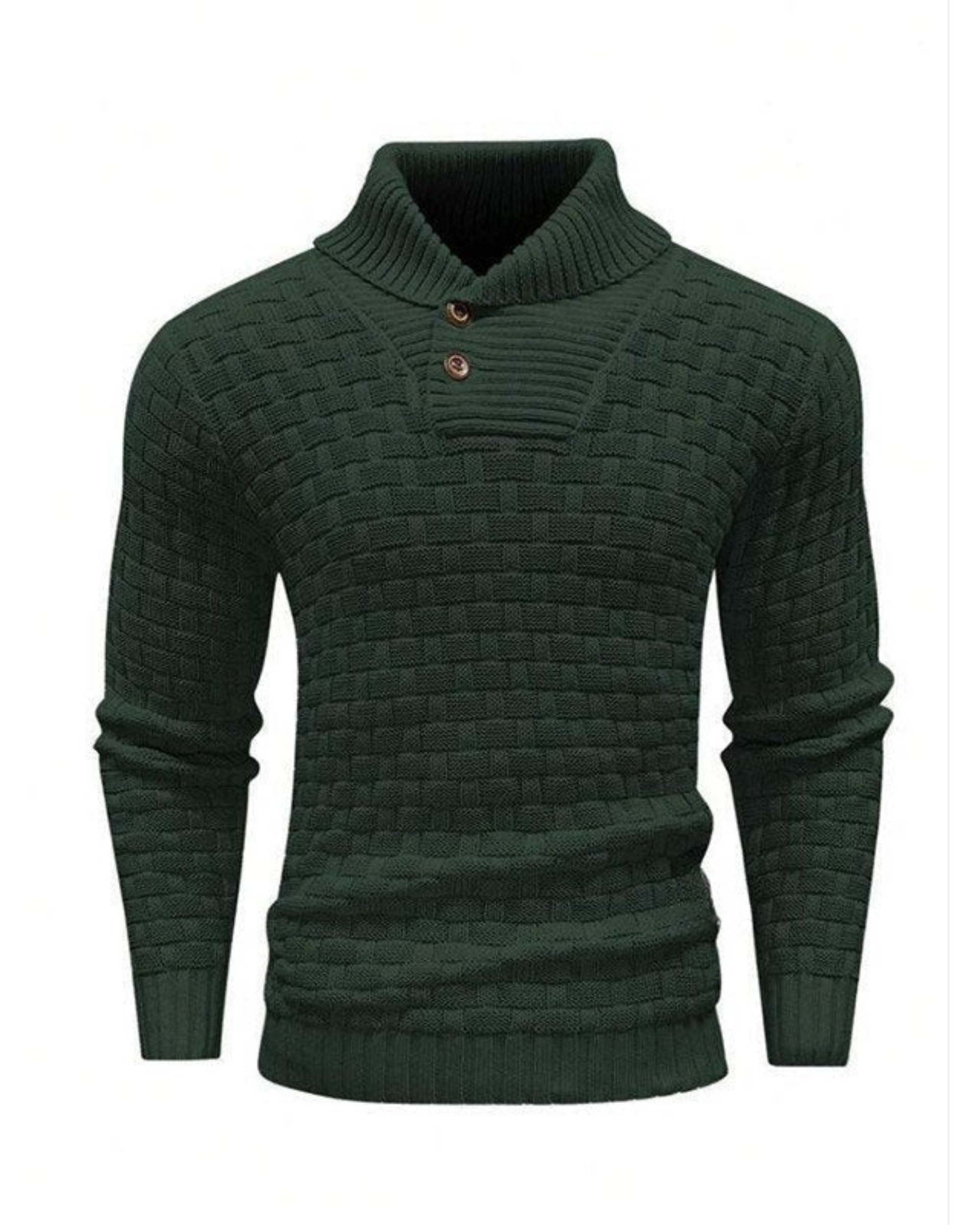 Pedro-Suéter de hombre con cuello alto estructurado