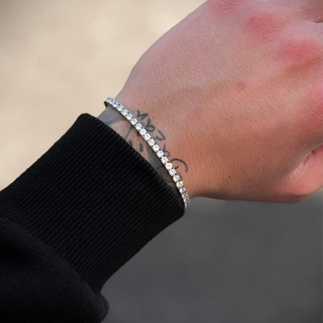Pulsera de tenis de lujo de 3 mm