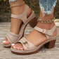 Sandalias de tacón de bloque para mujer