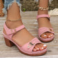 Sandalias de tacón de bloque para mujer