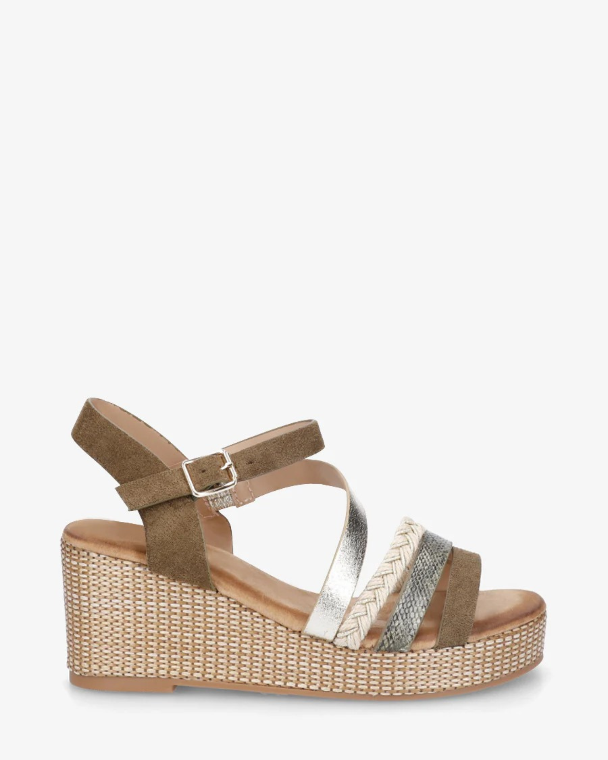 Sandalias originales con múltiples tiras - Caqui